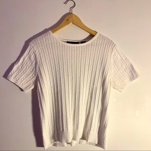 White textured shirt